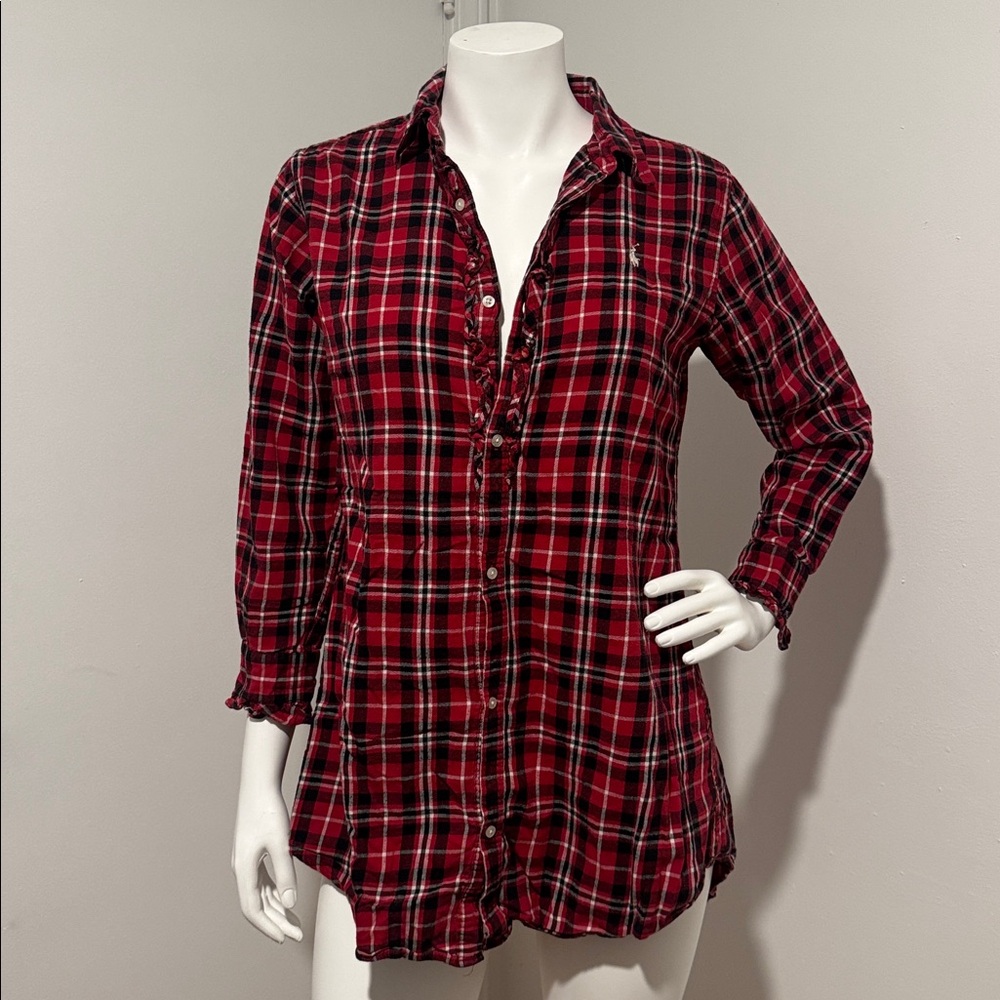 Ralph Lauren Red and Black Plaid Shirt